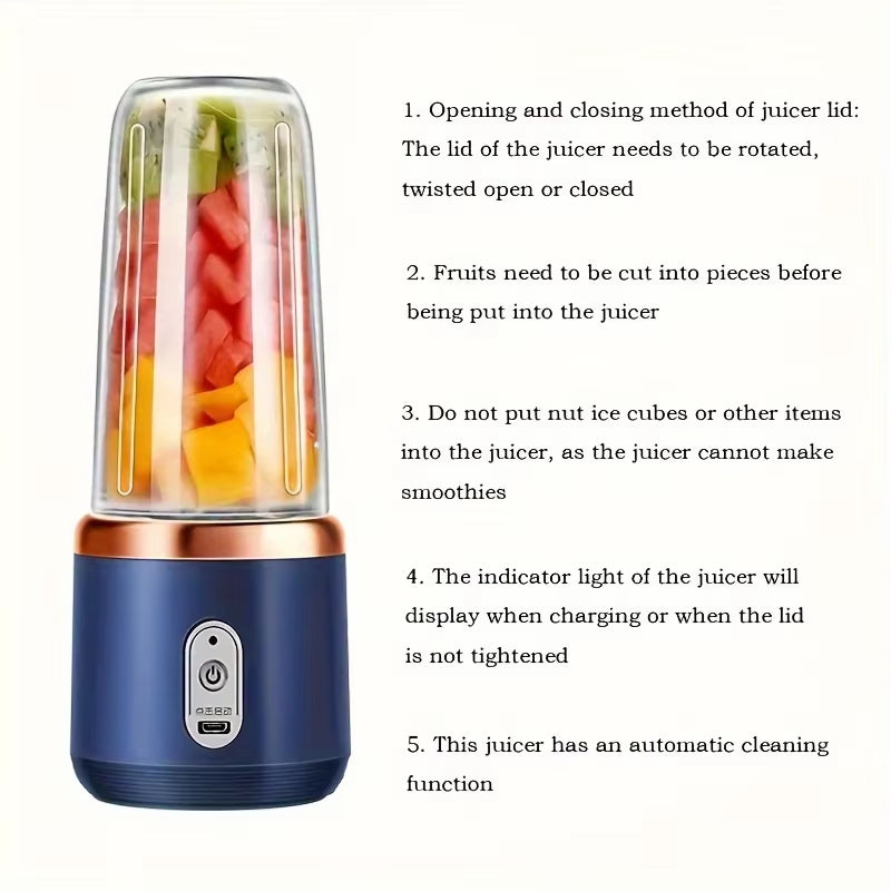 🍓Portable Juice Blender Bottle – Blend, Drink & Go in Seconds